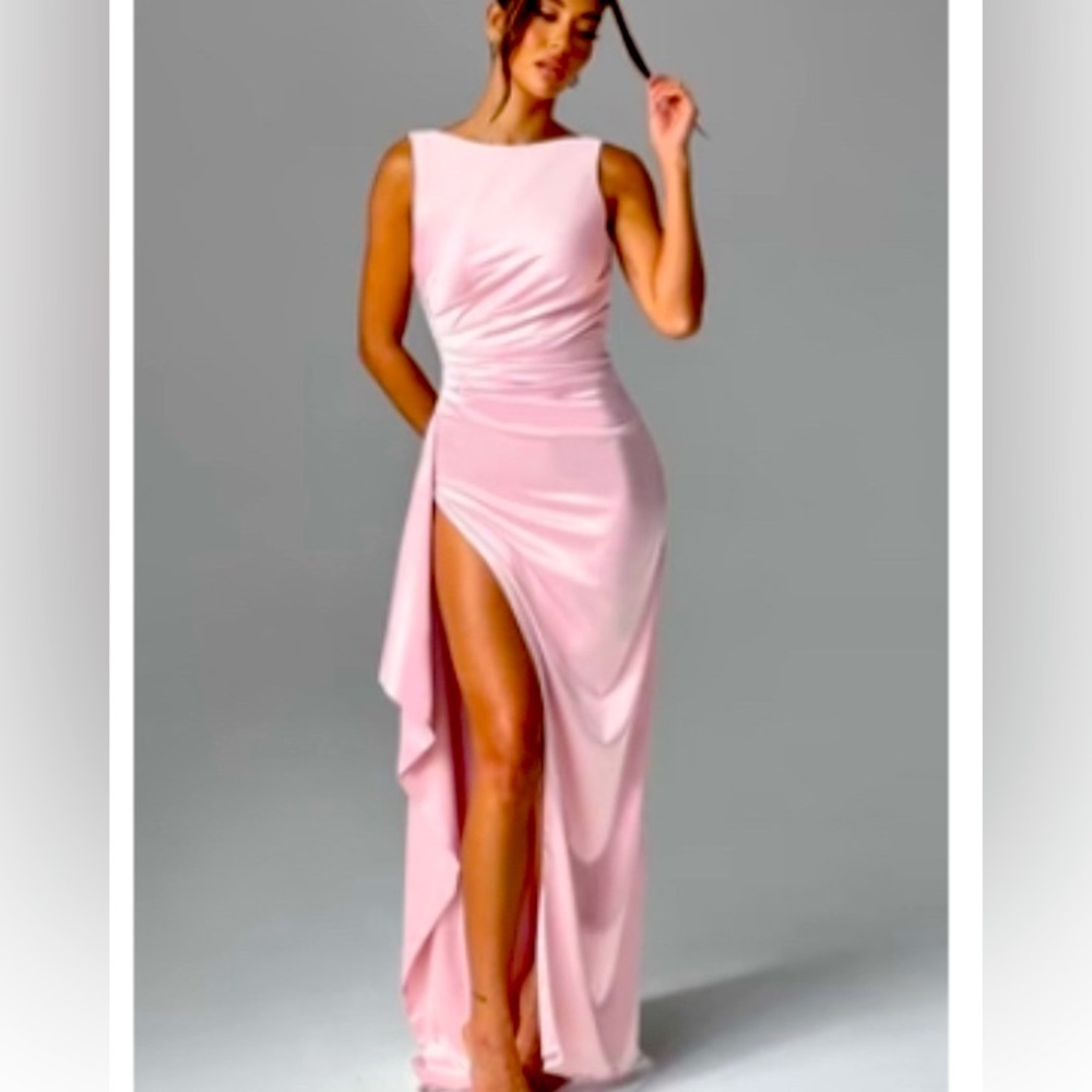 Chic Asymmetrical Pink Dress